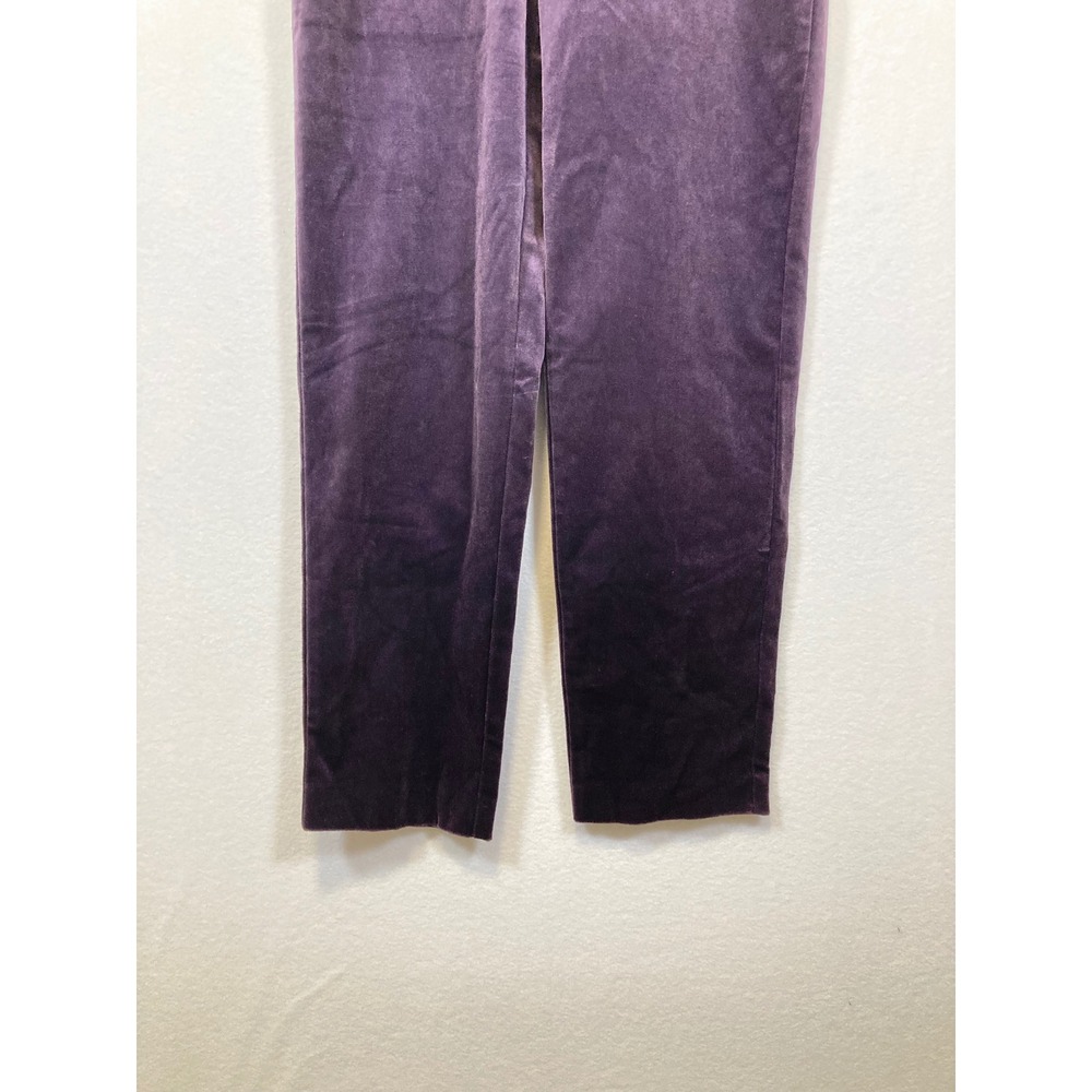 Liz Claiborne Corduroy Pants Women Size 10 Plum High Waisted Straight Leg Casual - Picture 5 of 9